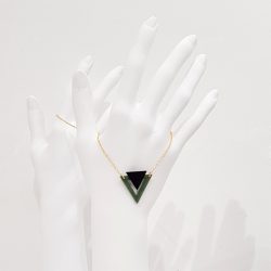 La Mouchette Colgante triángulos pequeño verde negro