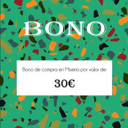 Bono canjeable en tienda de 30€