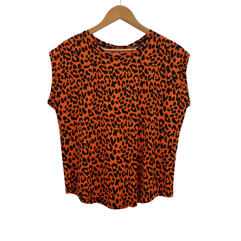 Camiseta leopardo naranja