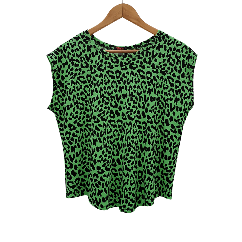 Camiseta leopardo verde