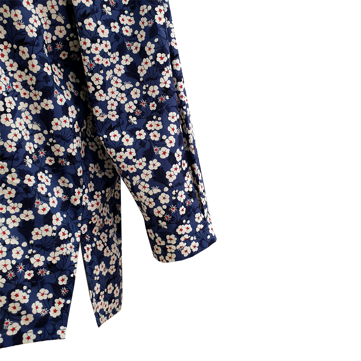 Blusa botones algodón azul flor cerezo | Miseria shop