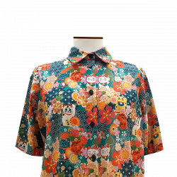 Camisa viscosa Maneki Neko