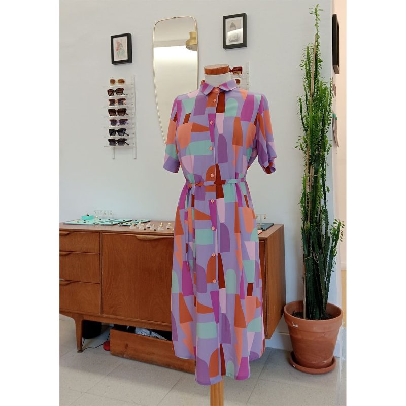 Vestido camisero Shapes lavanda