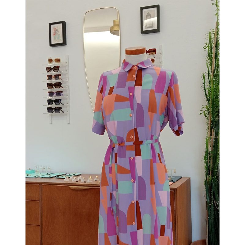 Vestido camisero Shapes lavanda