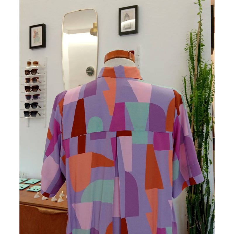 Vestido camisero Shapes lavanda