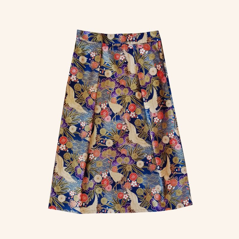 Falda Grullas azul