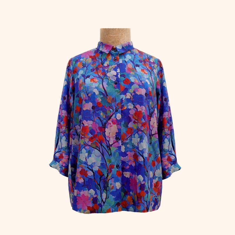 CAMISAS FLORES AZUL