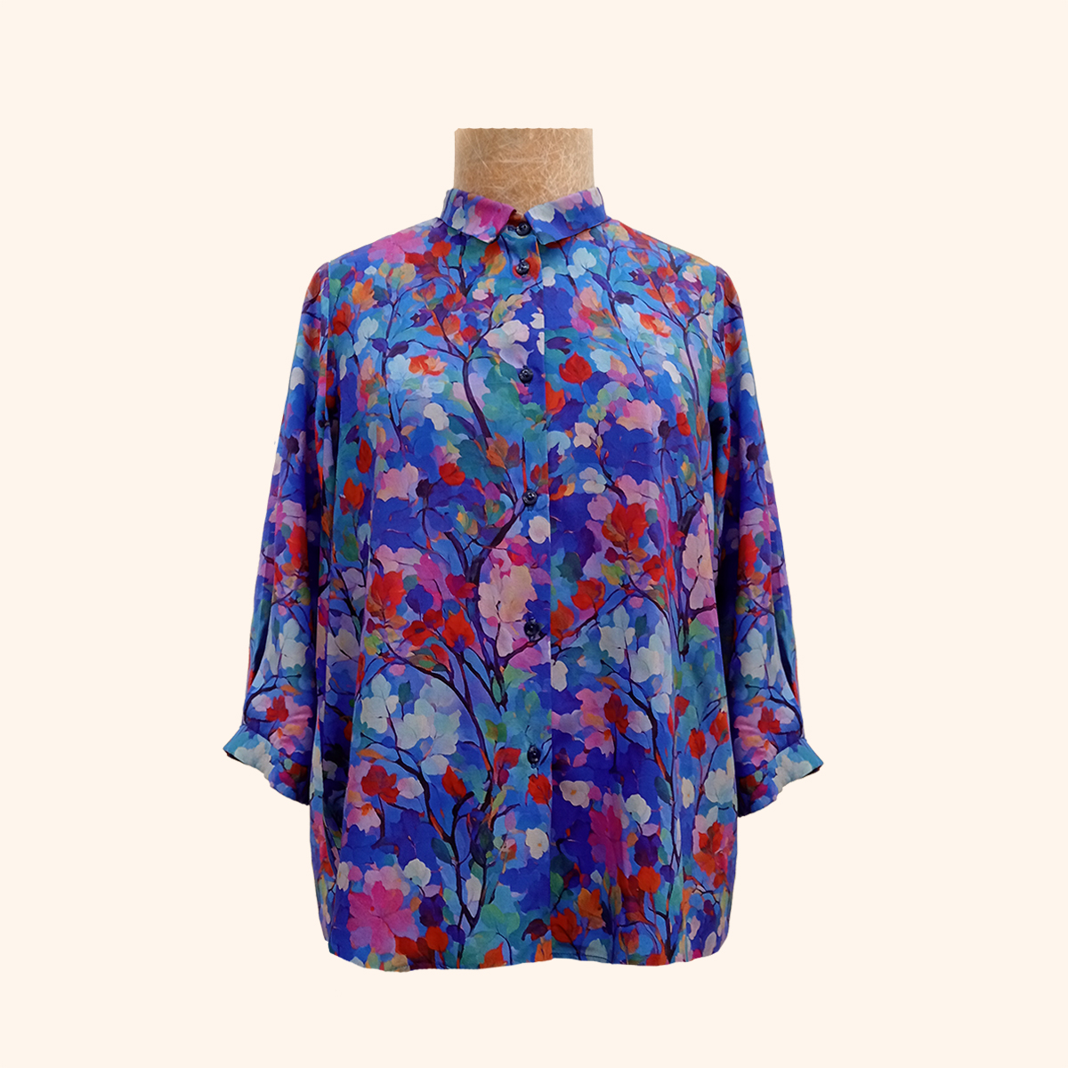 CAMISAS FLORES AZUL