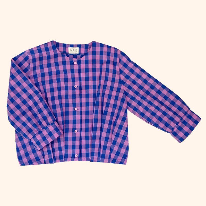 BLUSA-PLIEGUES-CUADROS-KLEIN