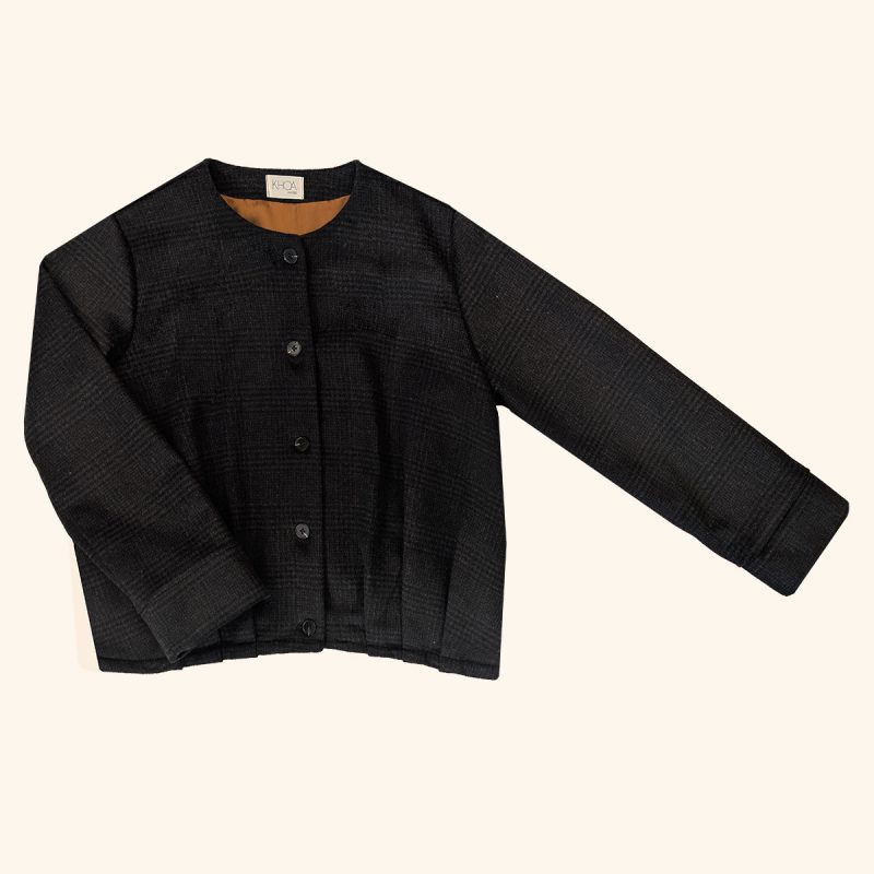 chaqueta lana tres pliegues