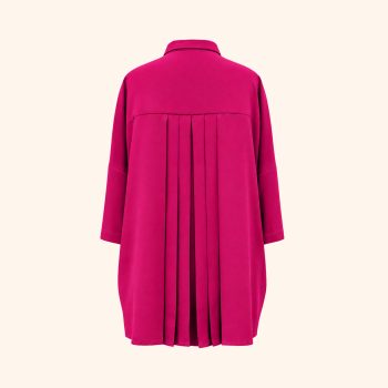 Camisa pliegues Fucsia