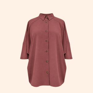 Camisa Pliegues Buganvilla, vista frontal