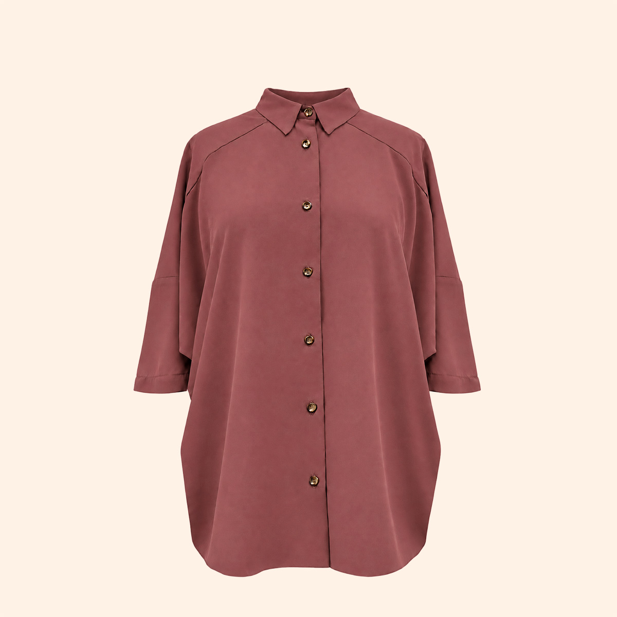 Camisa Pliegues Buganvilla, vista frontal