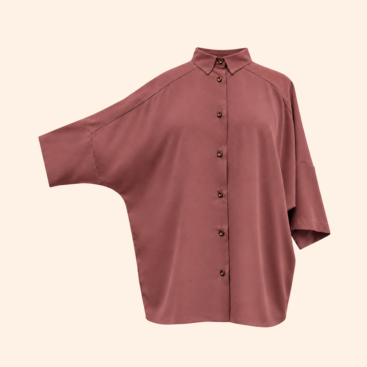 Camisa Pliegues Buganvilla - Imagen 3