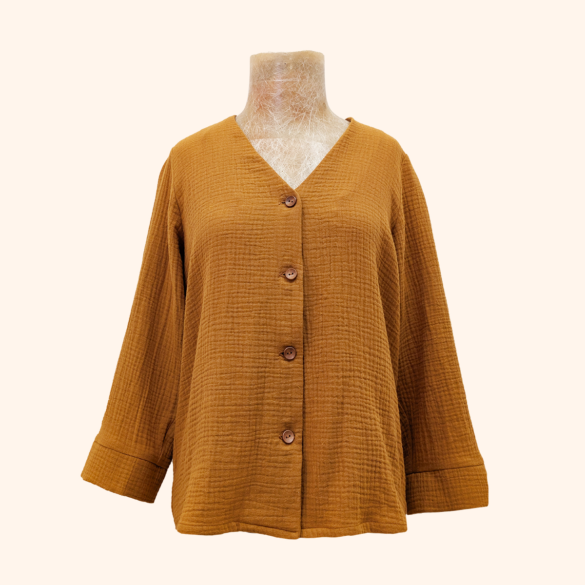Blusa camisera Caramelo