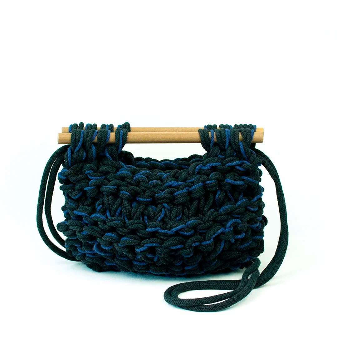 Bolso trenzado Lume negro & klein