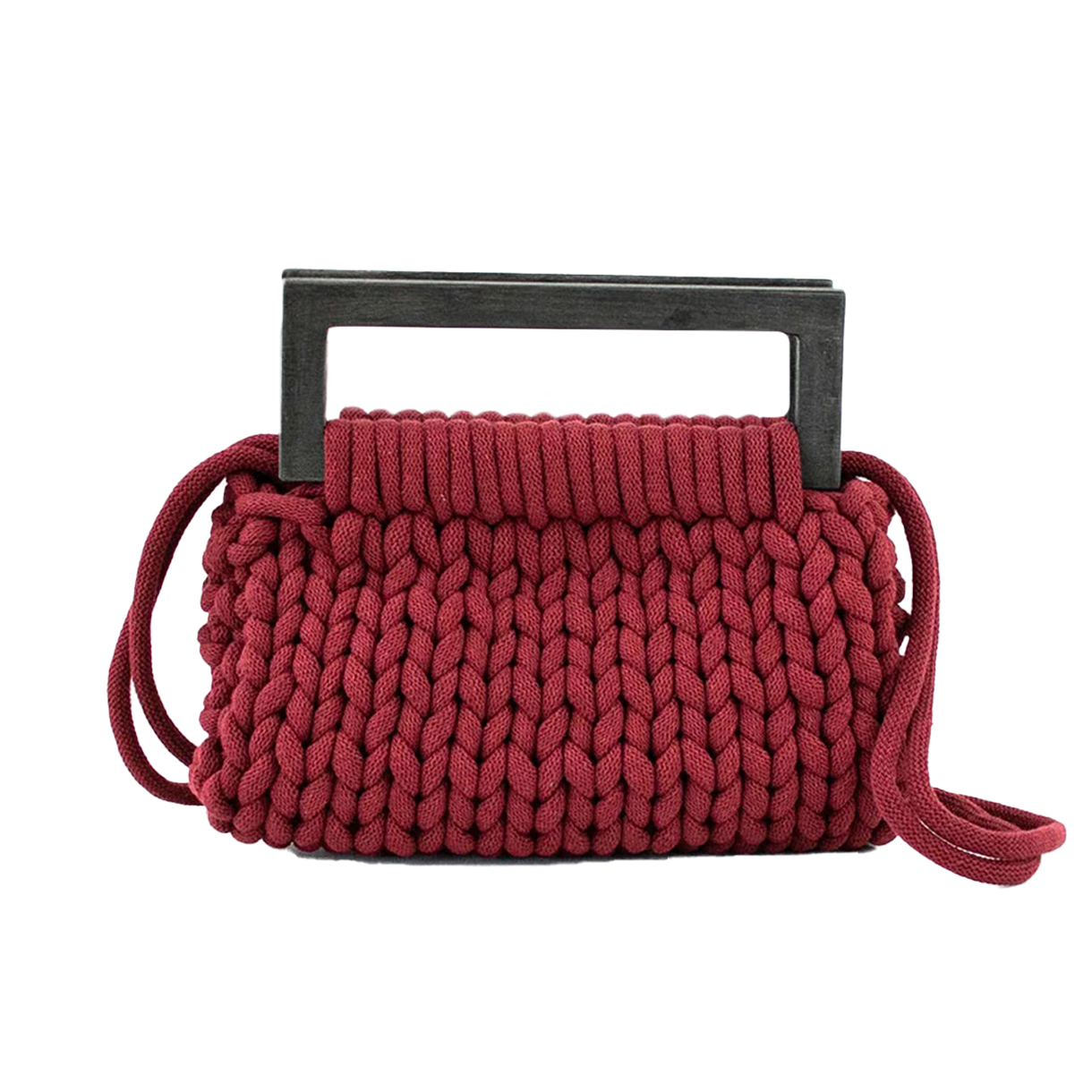 Bolso trenzado Vera cereza