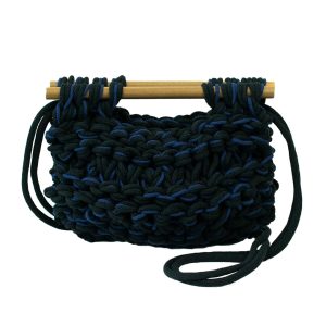 Bolso trenzado Lume negro-klein
