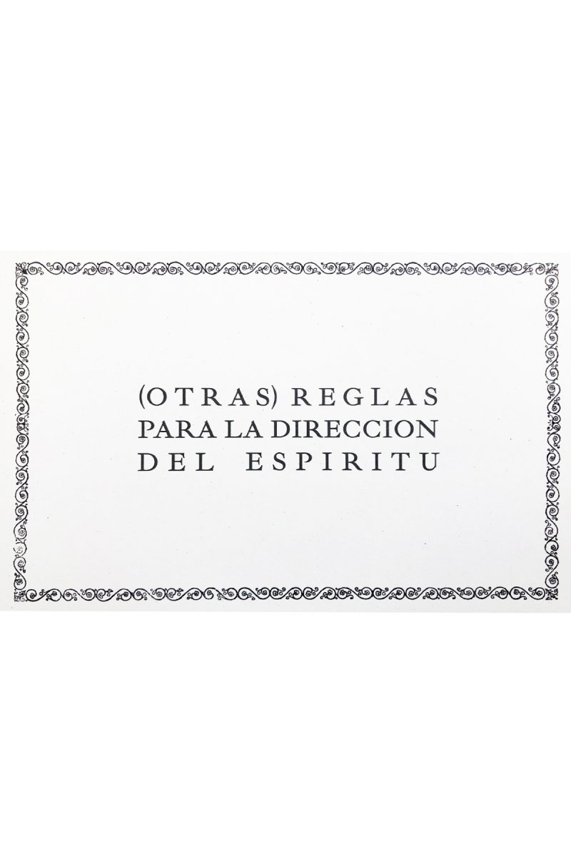 Libro ( Otras ) Reglas para la dirección del espíritu
