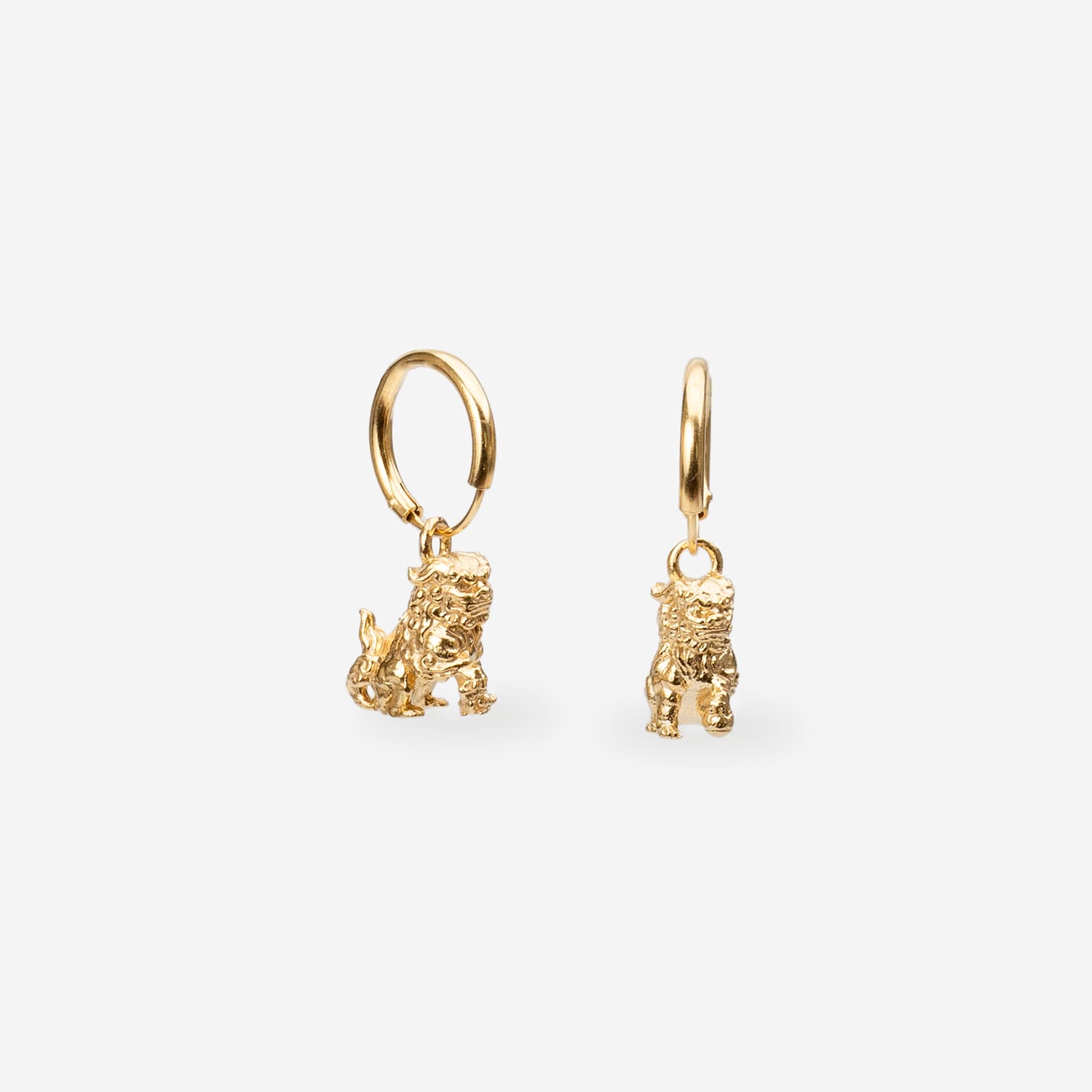Pendientes León de Fu oro - Imagen 2