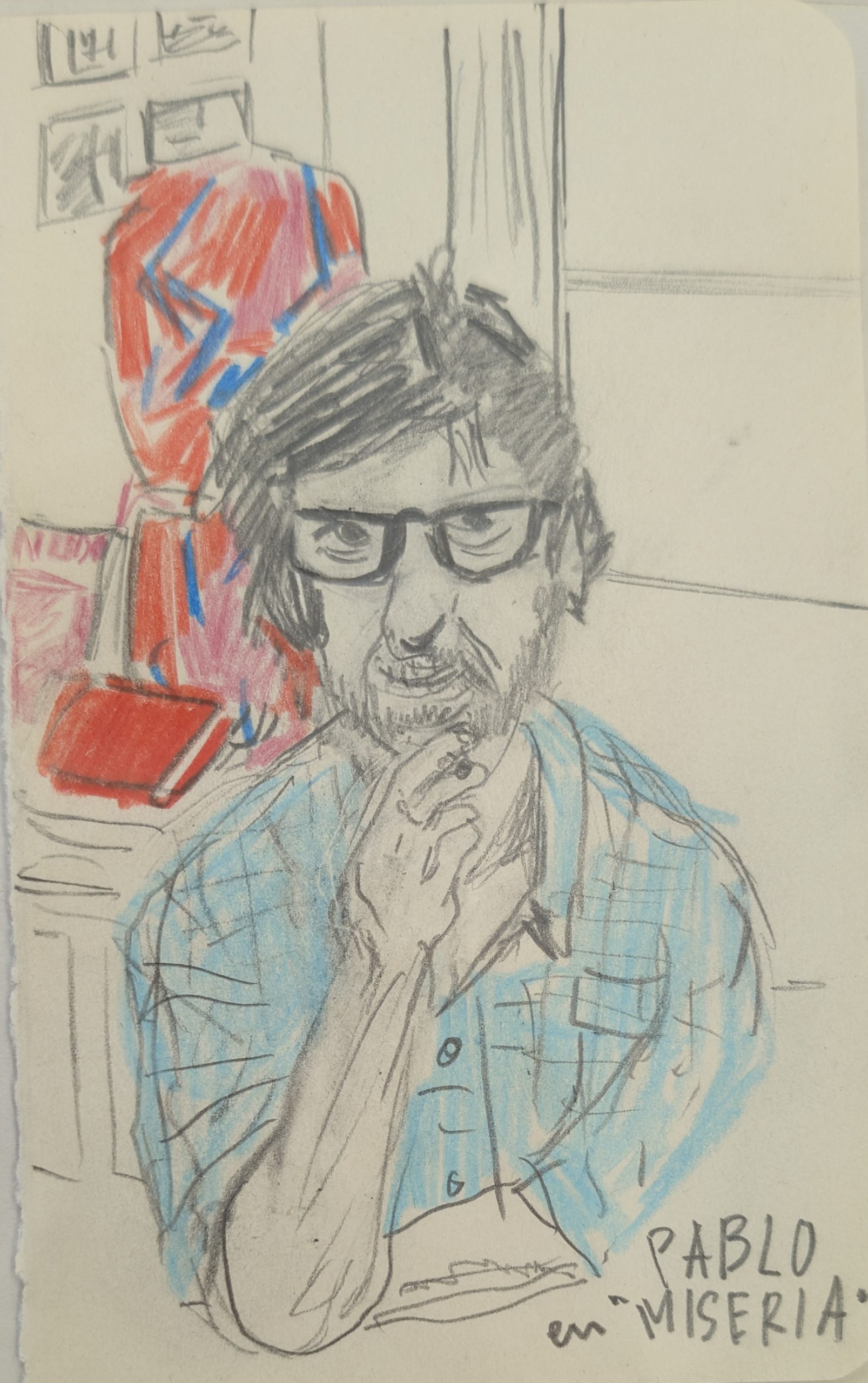 Retrato dibujado de Pablo