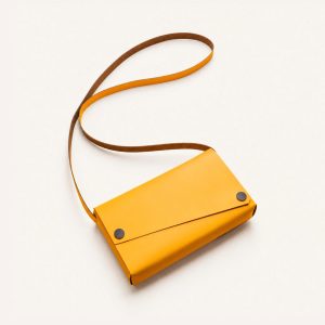 Yellow Bag Recycled Leather