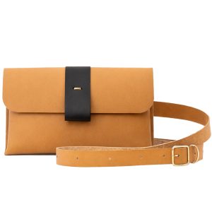 Bolso riñonera Masala tostado-negro