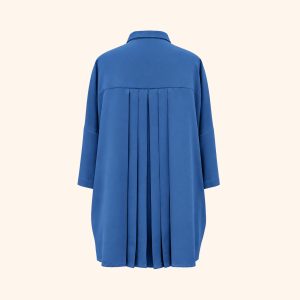Camisa pliegues Azul