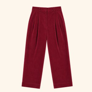 Pantalón pana fina Grenat