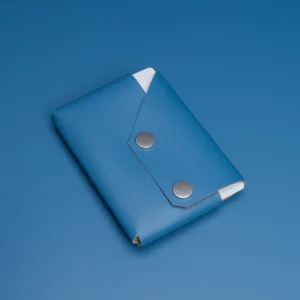 Travel Wallet Deep Sea Blue Recycled Leather